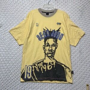 Vintage 1969 Sean John T-Shirt  Mens Sz L Big Logo Rare Crew Neck Short Sleeve